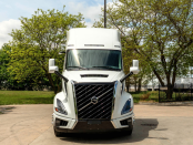 Front of white 2027 Volvo VNL 860