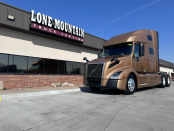 2022 Volvo VNL 760 parked outside Lone Mountain Truck Leasing HQ in Carter Lake, Iowa