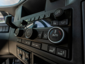 Radio and climate controls on dash of 2027 Volvo VNL 860