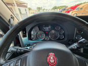 Steering wheel and dash of a 2022 Kenworth T680