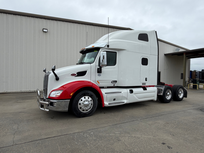 Driver's side of 2022 Peterbilt 579 semi truck