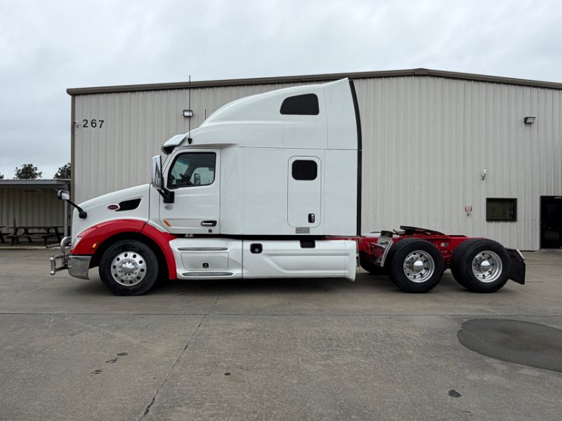 Driver's side of 2022 Peterbilt 579 semi truck