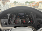 Odometer and dashboard of a 2022 Peterbilt 579 semi truck