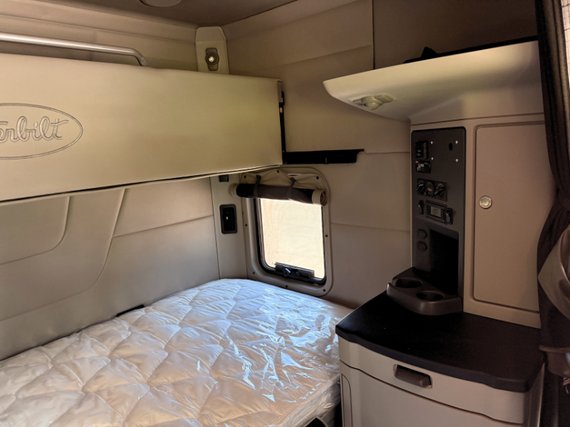 Sleeper area of a 2022 Peterbilt 579