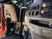 Gearstick in a 2022 Peterbilt 579 semi truck