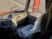 Passenger's side interior of a 2023 Volvo VNL 740