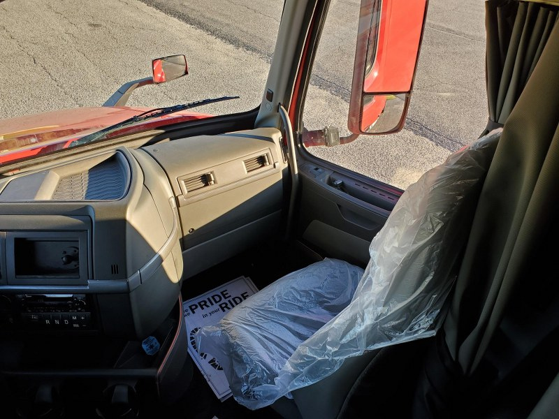 Passenger's side interior of a 2023 Volvo VNL 740
